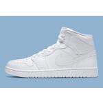 Air Jordan 1 Mid Triple White  A129