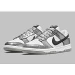 Nike Dunk Low Silver Cracked Leather  A130