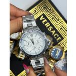 Versace Big Boss Modeli  Gümüş Kordon Gümüş Kadran  Erkek Çelik Saat  S440